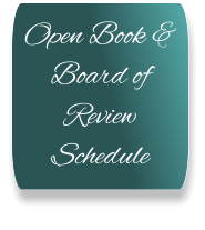 Open Book &Board of Review Schedule